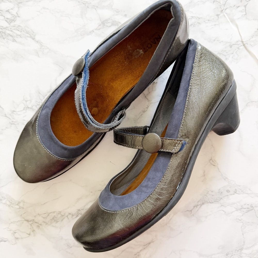 Naot trendy patent leather Mary Jane heels Comfort shoes